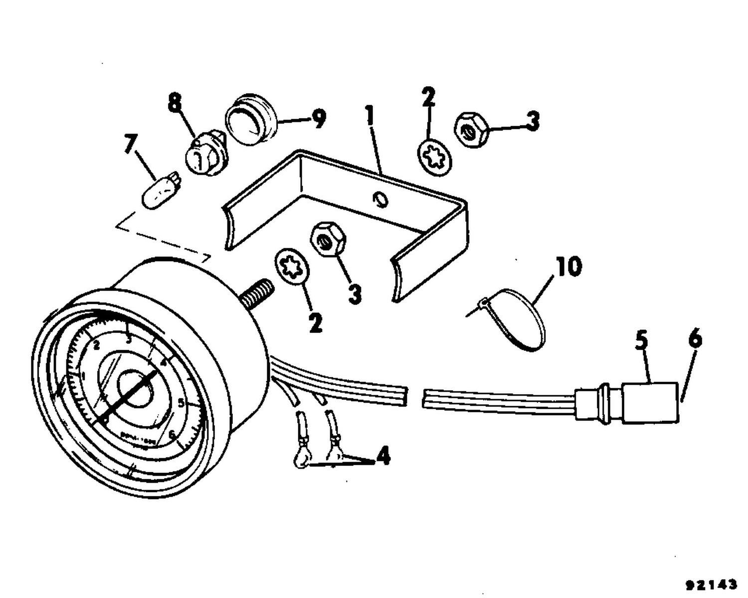 TACHOMETER KIT - PLUG IN    70 THRU 235