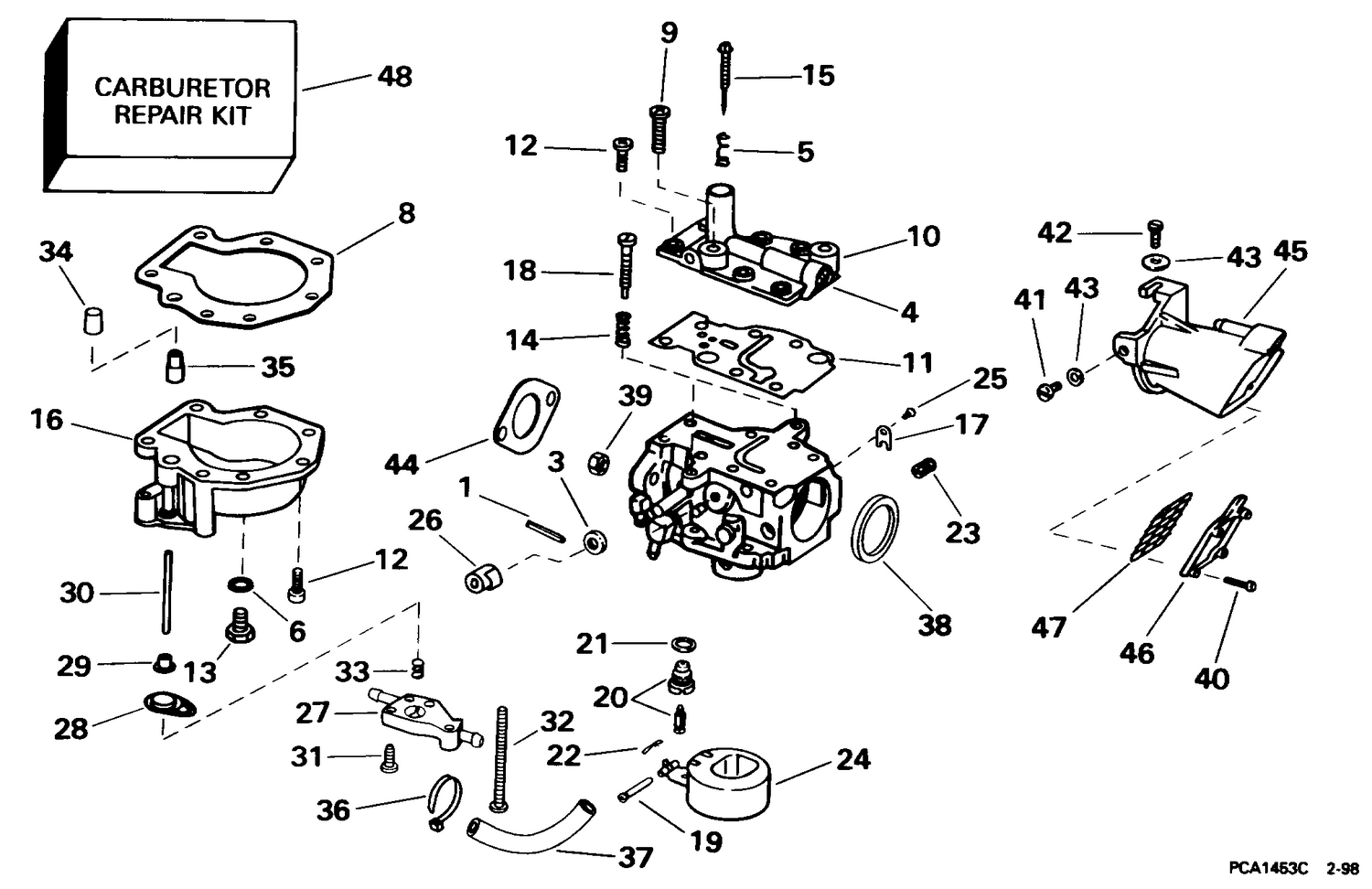 CARBURETOR -- 15 HP