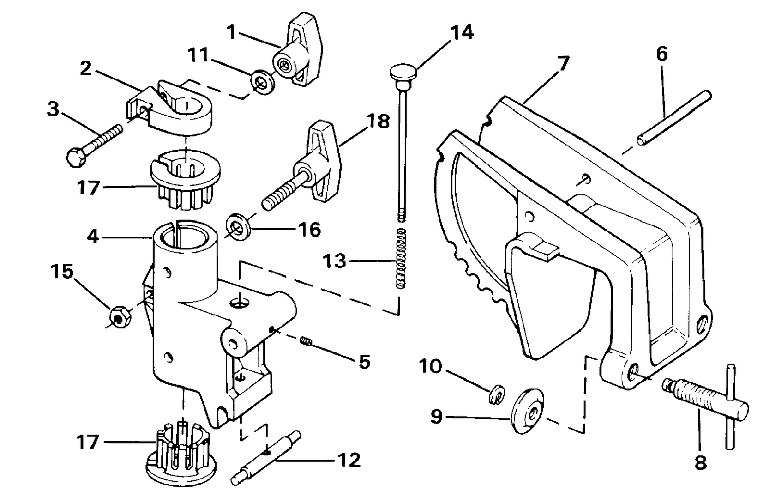 TRANSOM MOUNT BRACKET