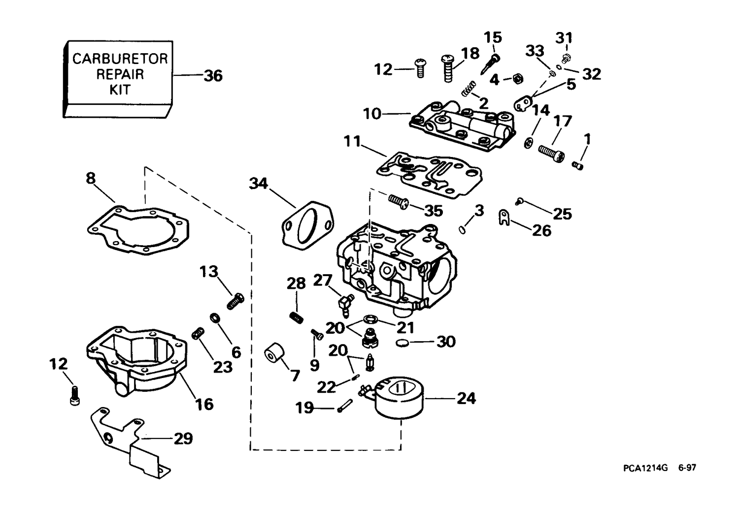 CARBURETOR -- 35 HP