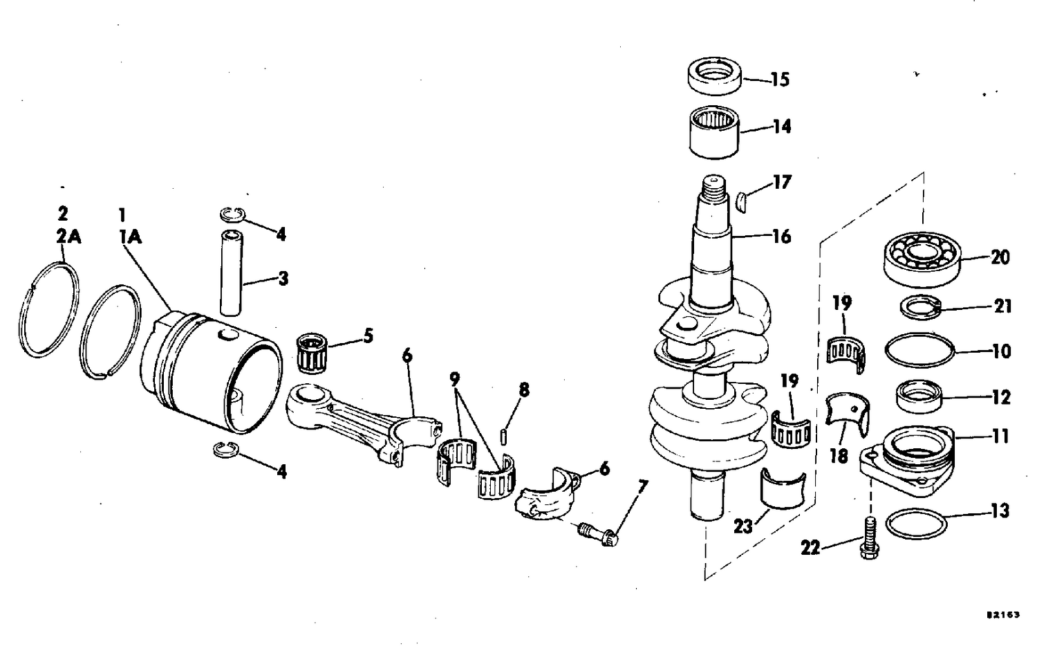 CRANKSHAFT AND PISTON