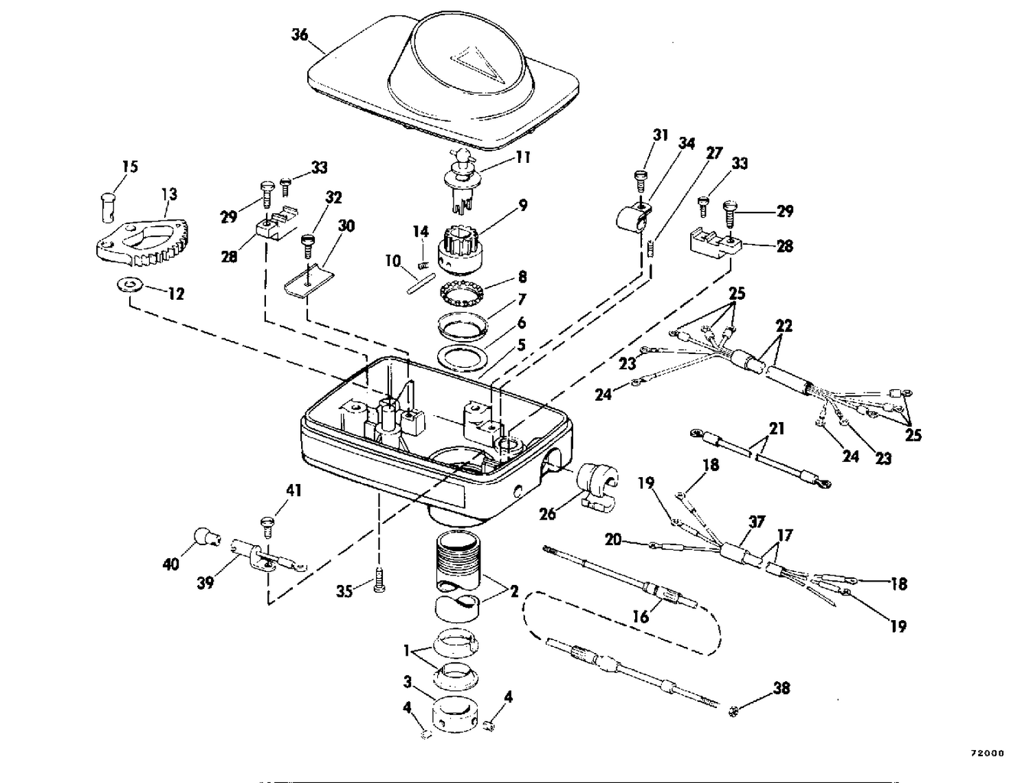 STEERING HOUSING GROUP/BOW MOUNT MODELS