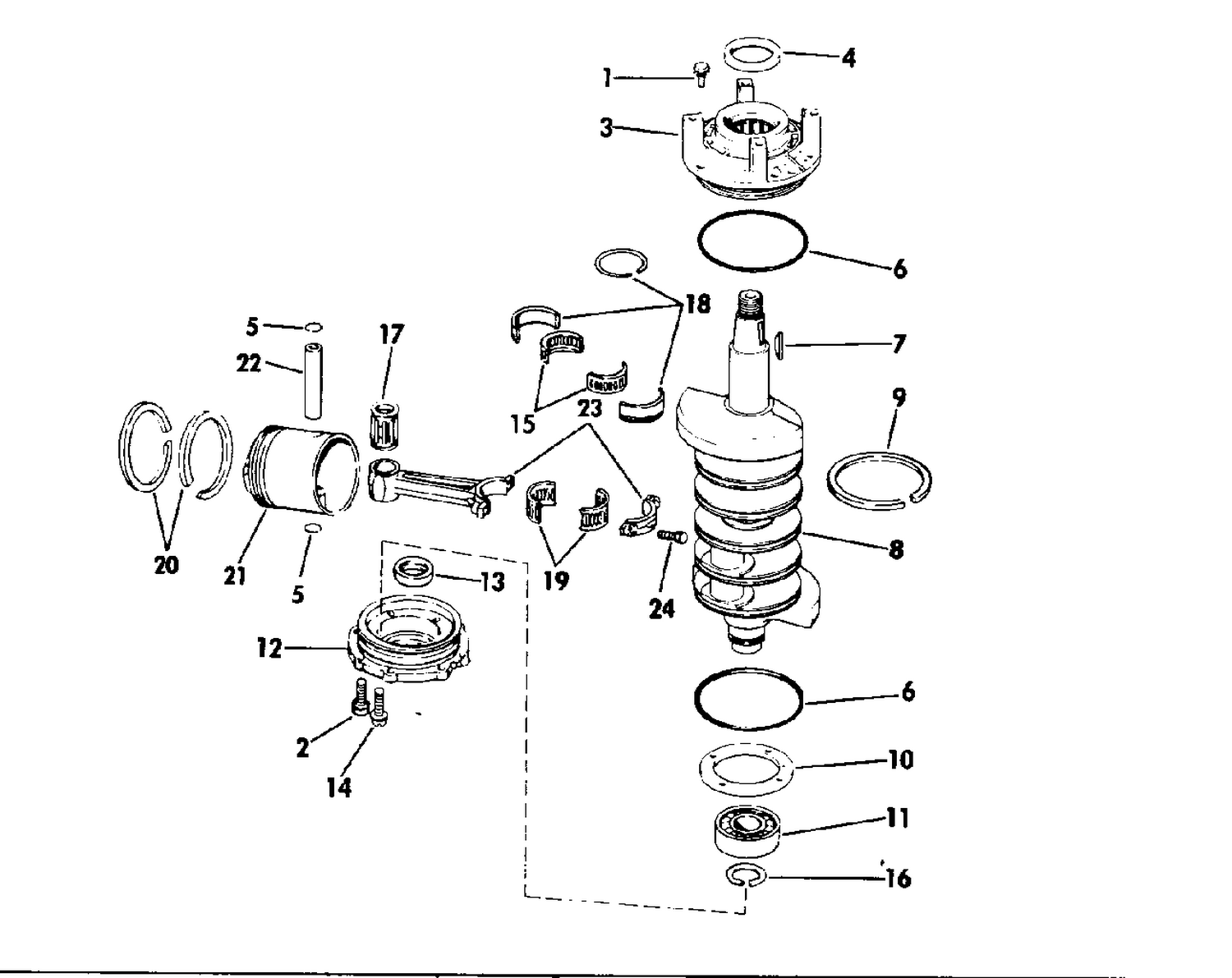 CRANKSHAFT AND PISTON