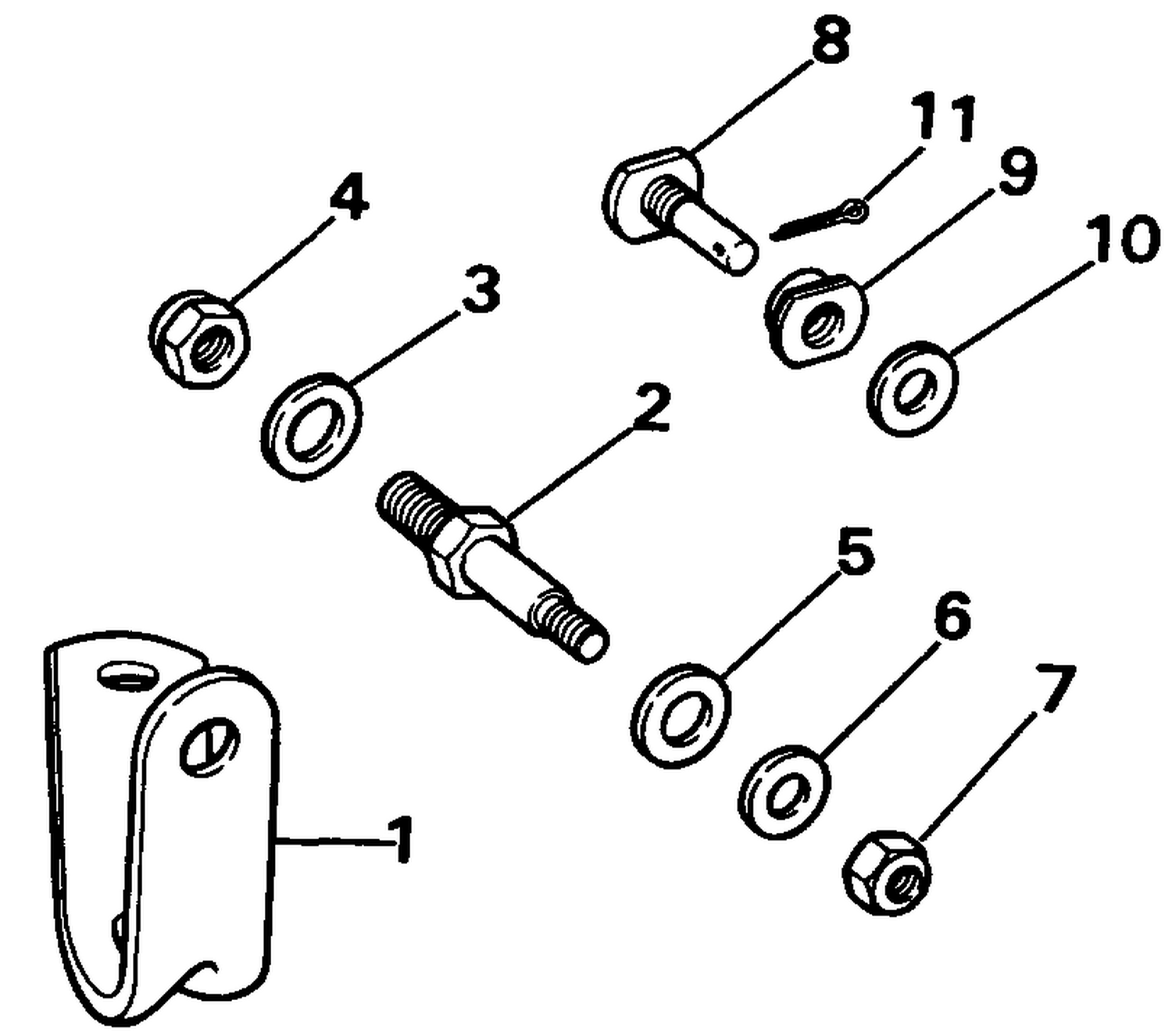 REMOTE CONTROL MOUNTING KIT FOR NON-OMC CABLES-5.0, 5.7 L