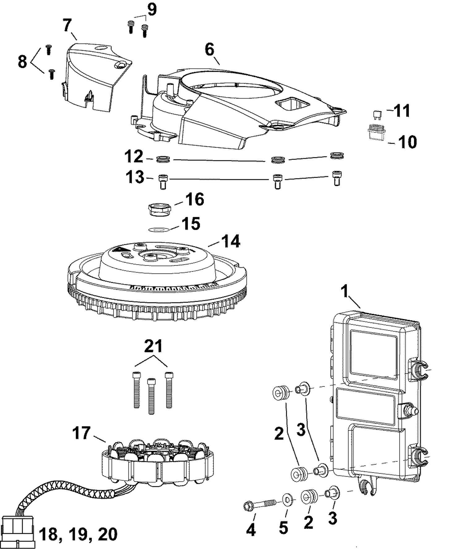 02-3_EMM, STATOR, FLYWHEEL