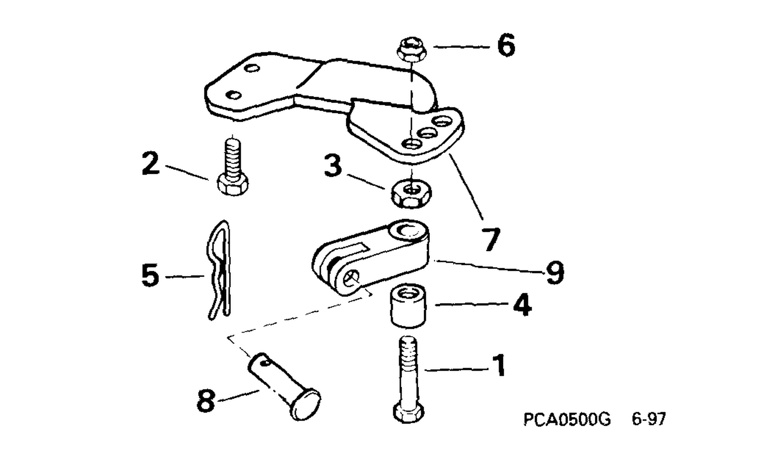 STEERING CONNECTOR KIT -- 6, 8 MODELS (2-CYCLE)