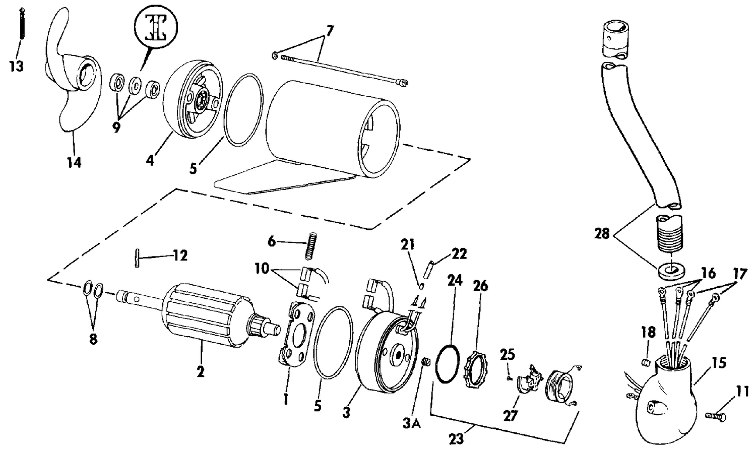 MOTOR AND ADAPTER GROUP / 24 VOLT