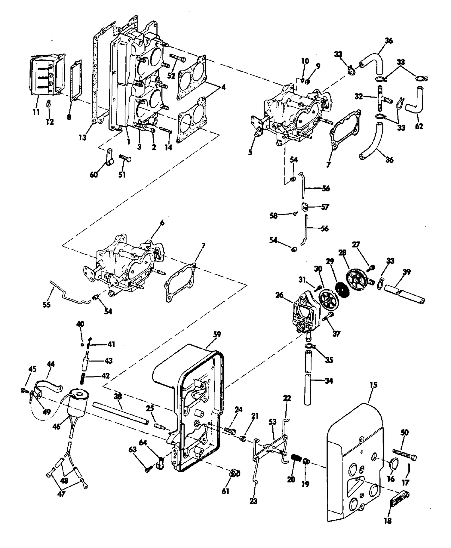 INTAKE MANIFOLD AND CARBURETOR GROUP