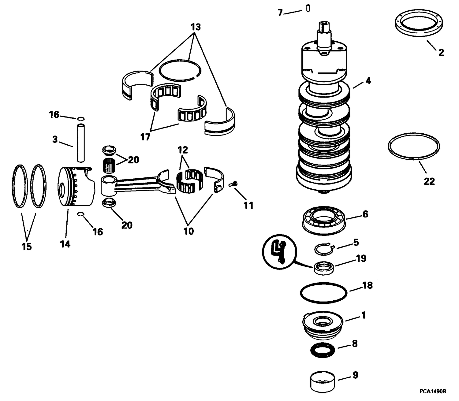 CRANKSHAFT & PISTONS