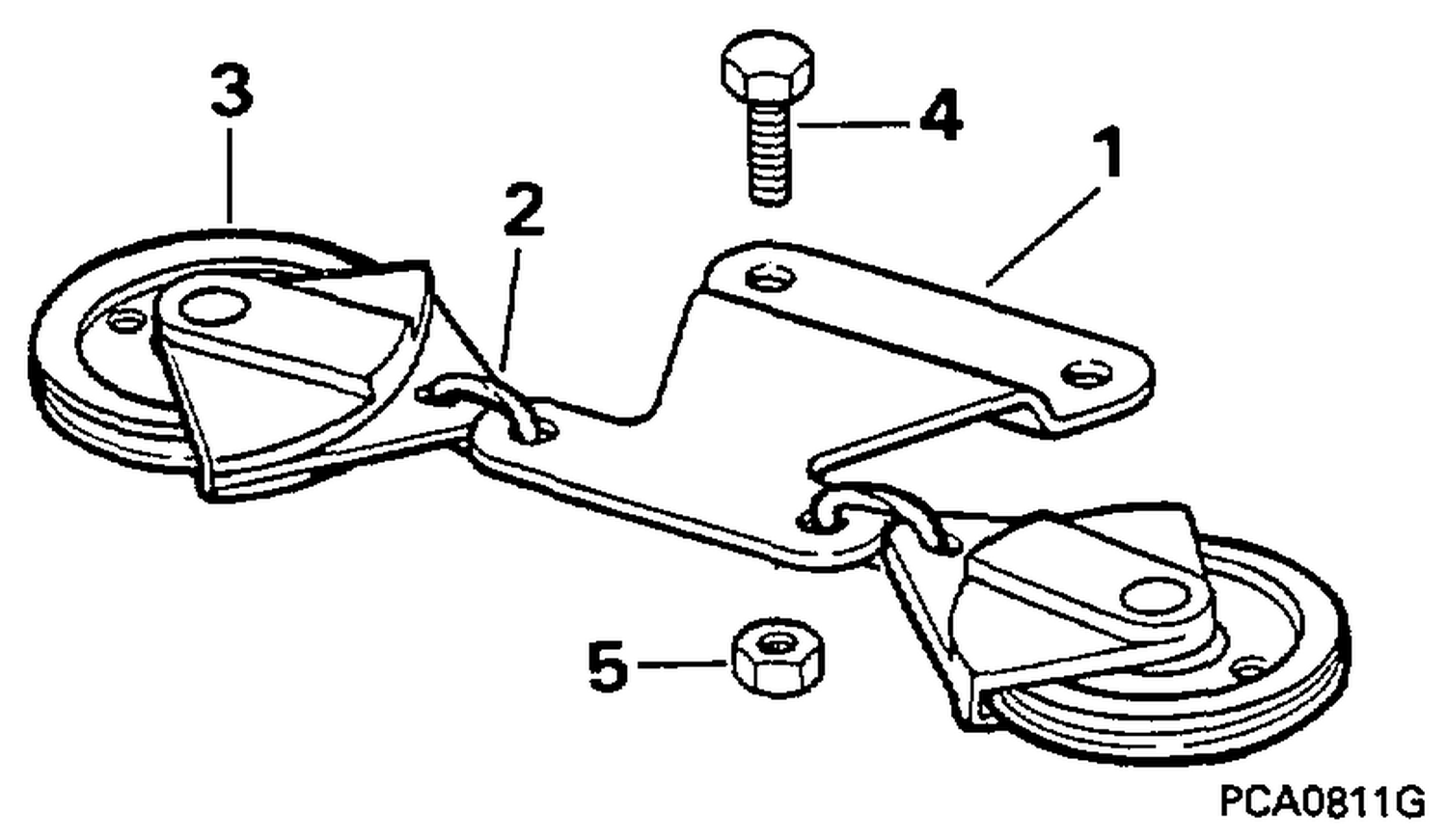 STEERING CONNECTOR KIT-CABLE PULLEY-20,25,30 REMOTE (2-CYL)