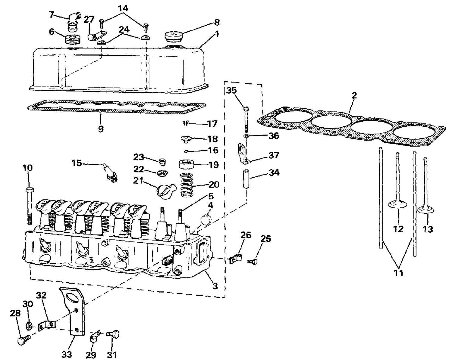 HEAD & ROCKER ARM