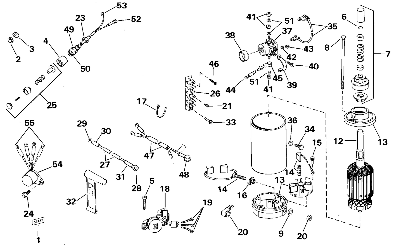 TILLER ELECTRIC STARTING KIT - 40, 50