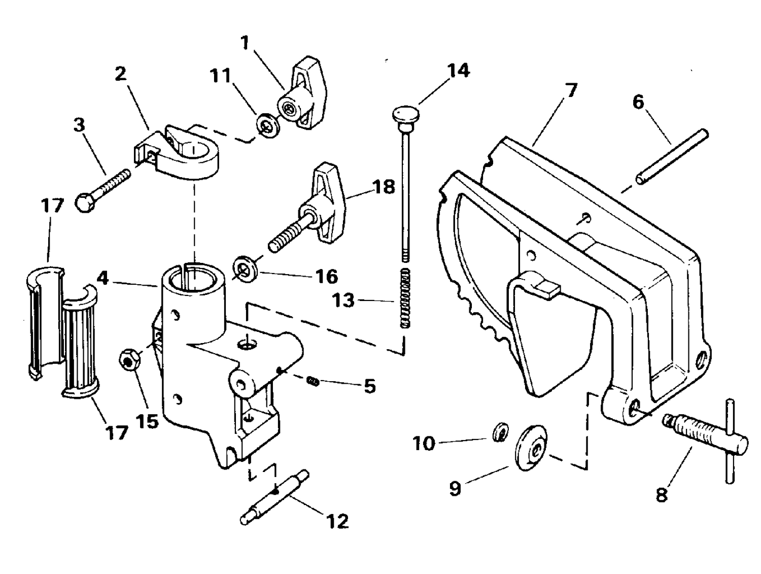 TRANSOM MOUNT STERN BRACKET