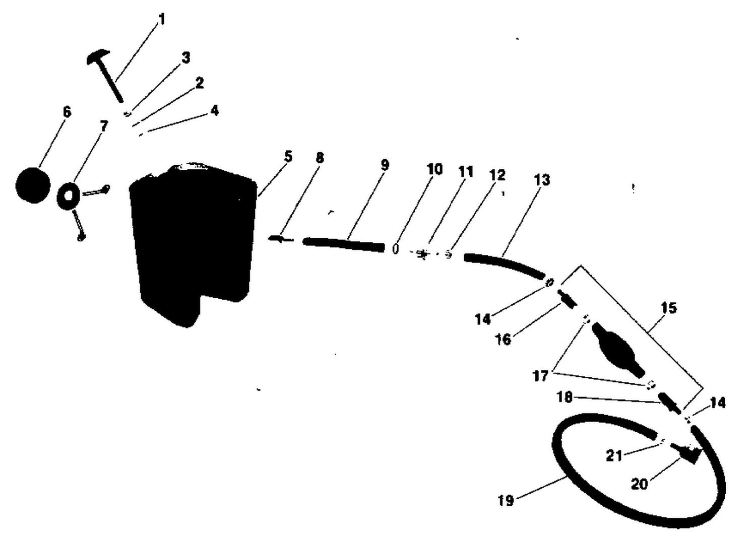 FUEL TANK & HOSE ASSEMBLY
