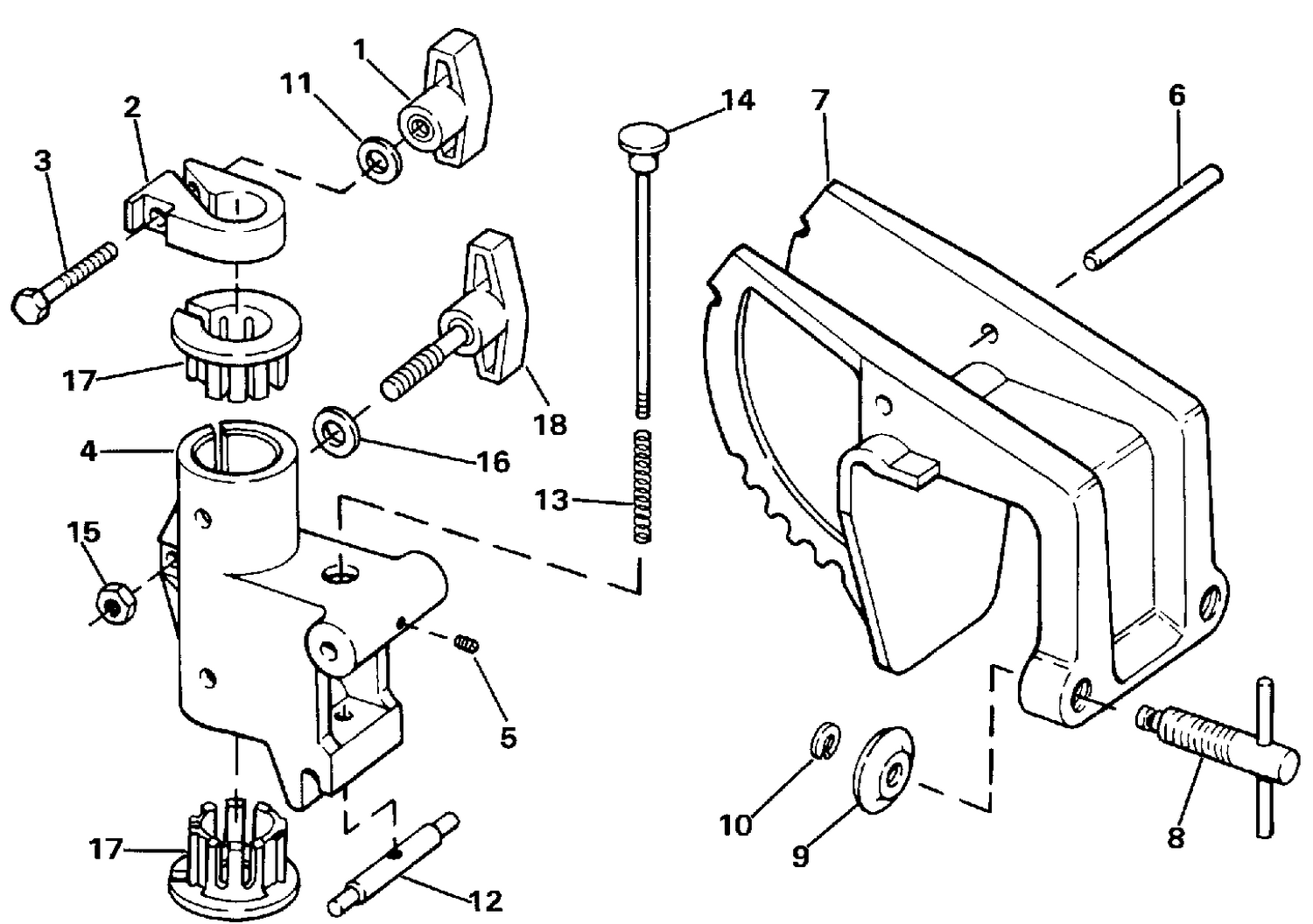 TRANSOM MOUNT STERN BRACKET