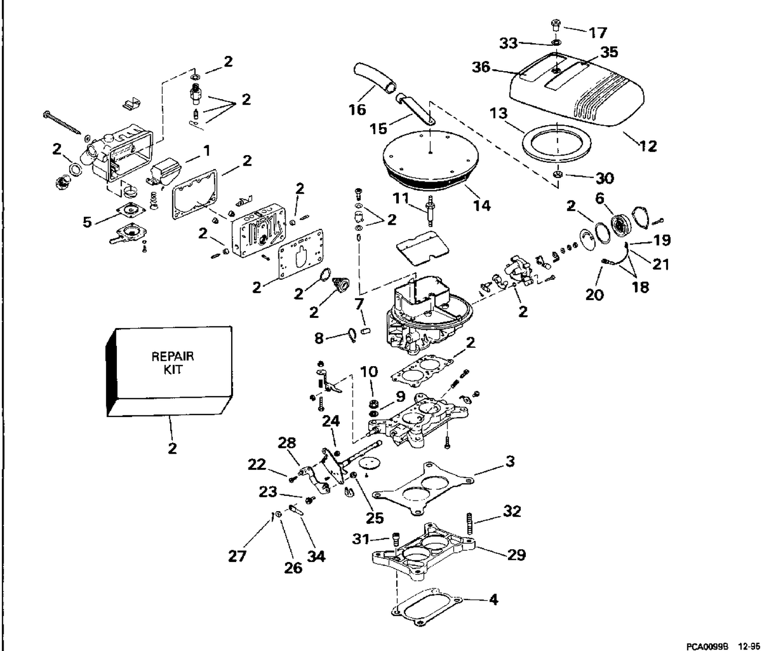 CARBURETOR - 2V MODELS