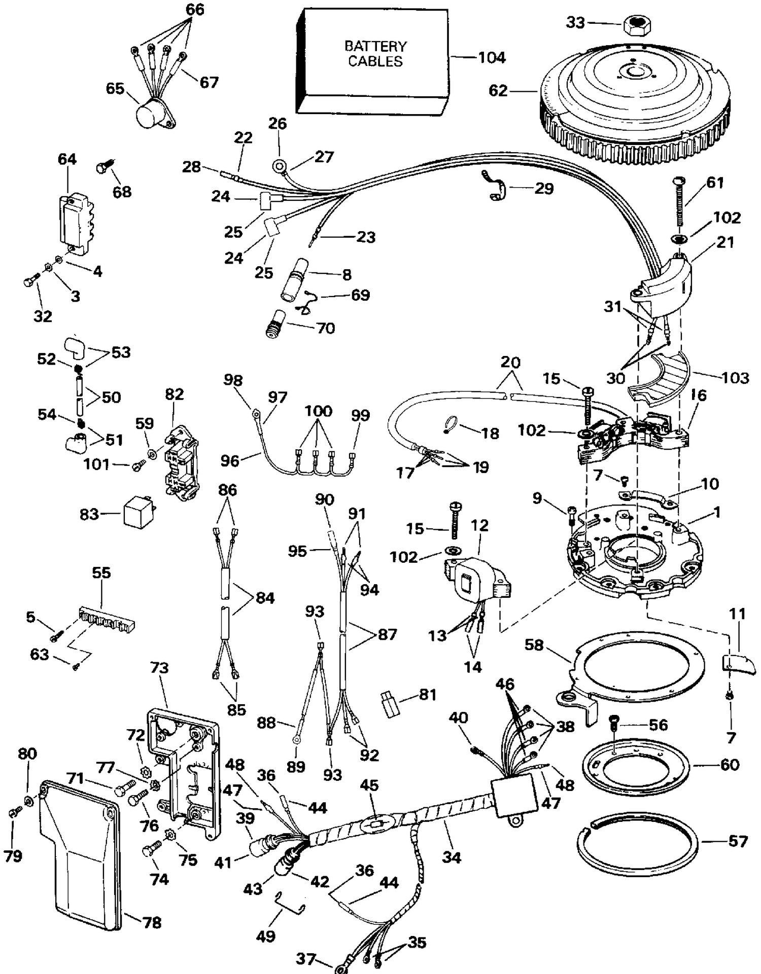 IGNITION SYSTEM - ELECTRIC START TE-TTL MDLS ("M" SUFFIX)
