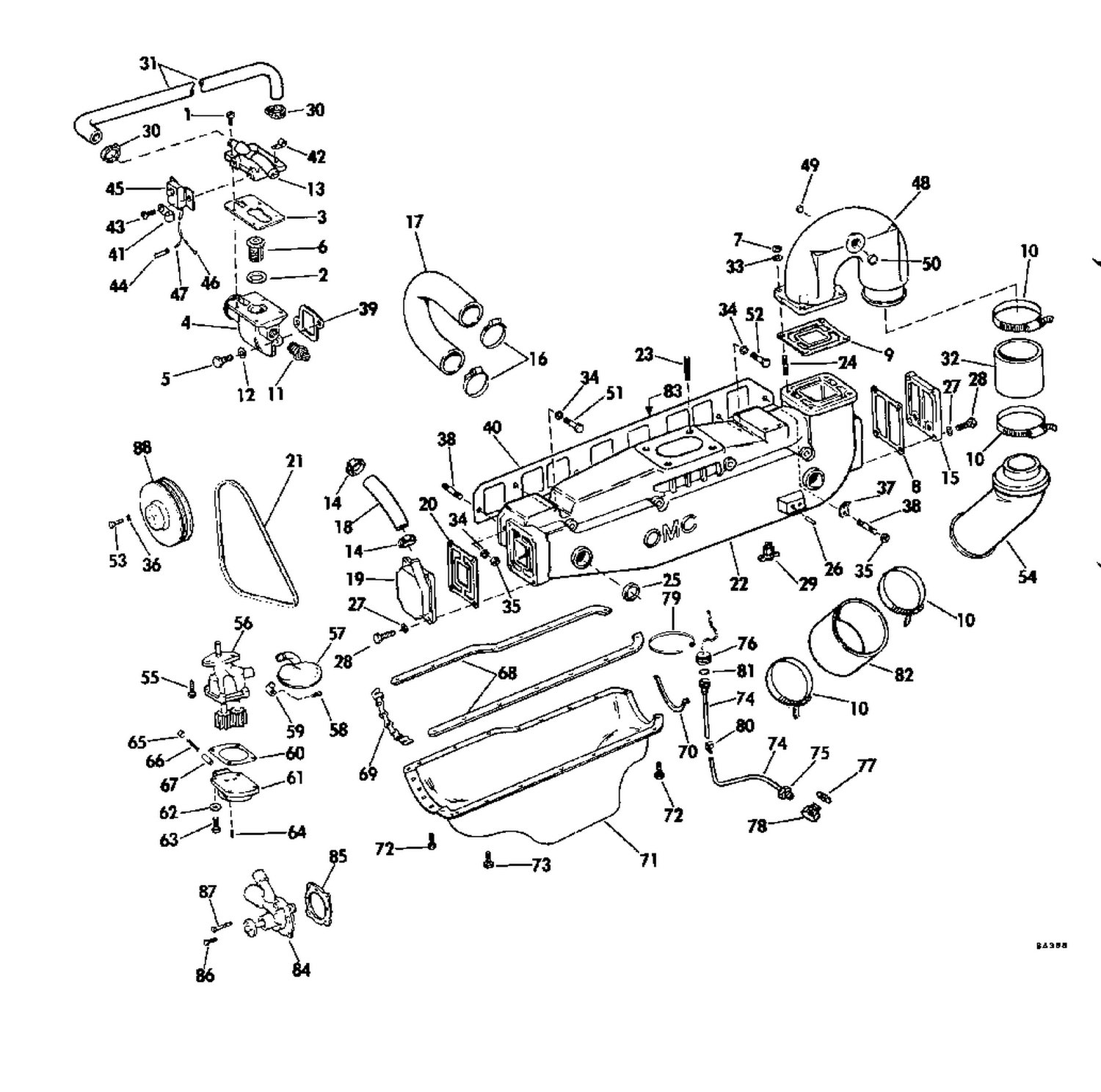 COOLING AND OILING GROUP 140 HP