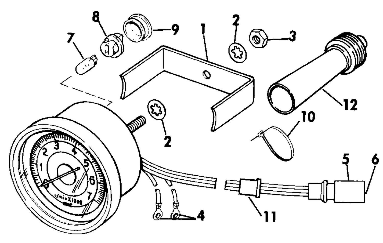 TACHOMETER KIT - PLUG IN