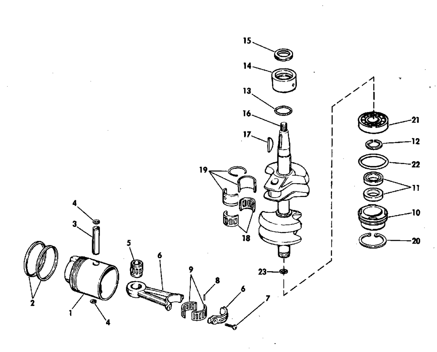 CRANKSHAFT AND PISTON