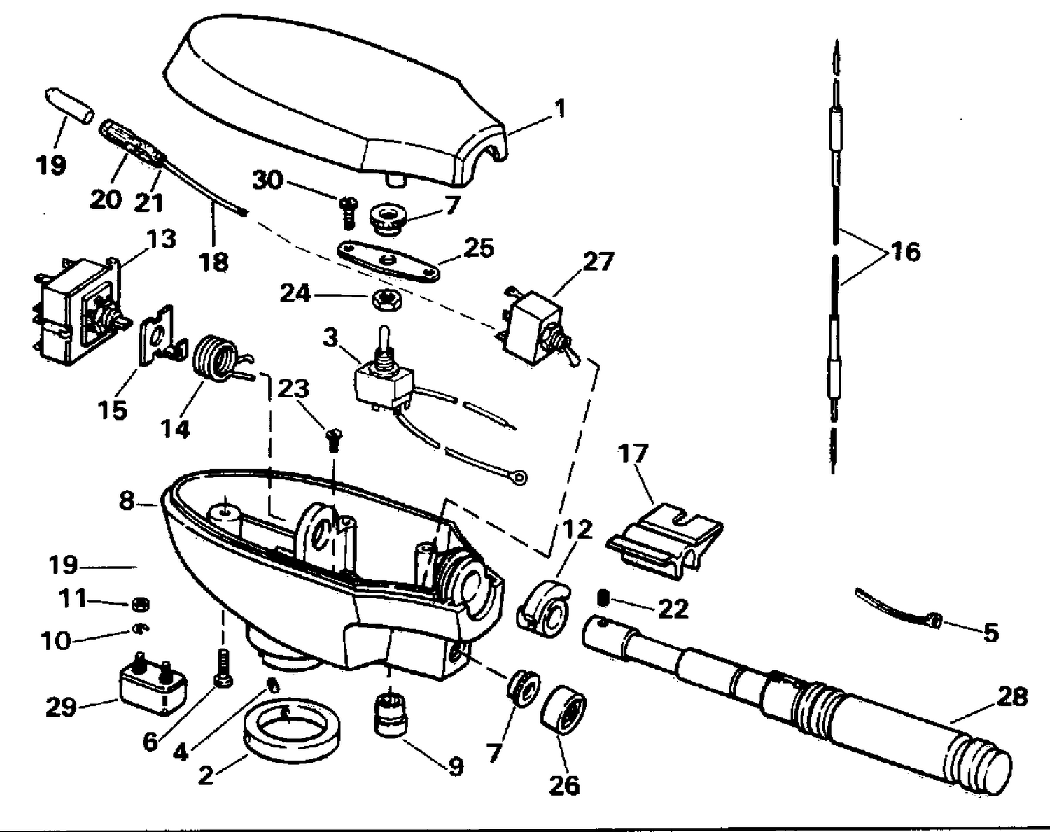 CONTROL HOUSING GROUP/HAND STEERING MODEL