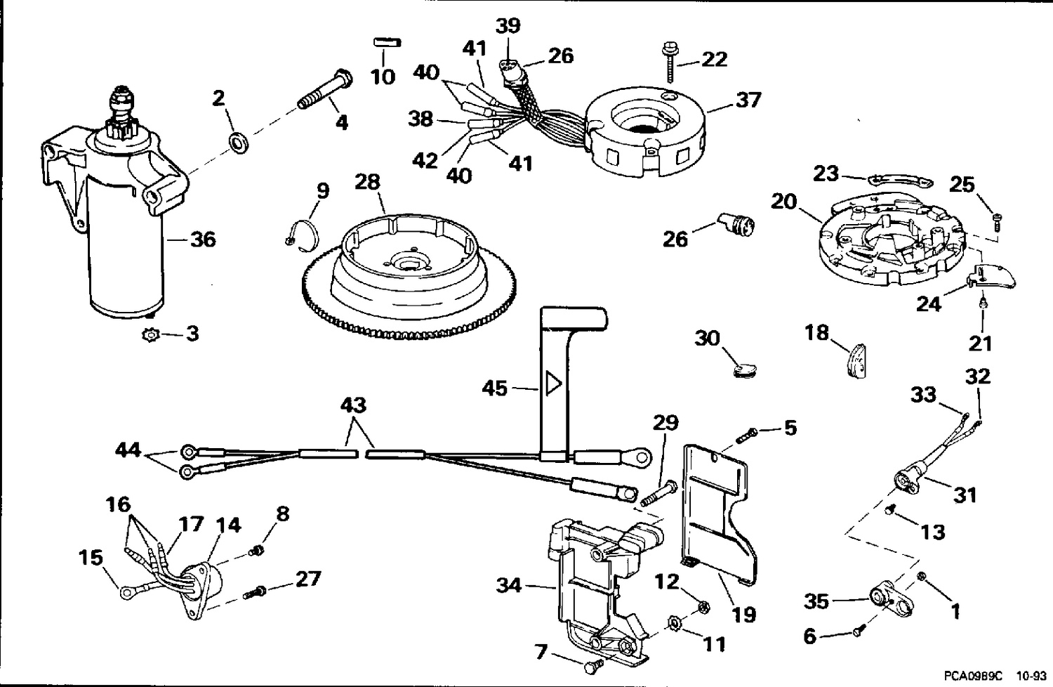 TILLER ELECTRIC STARTING KIT - 9.9, 15