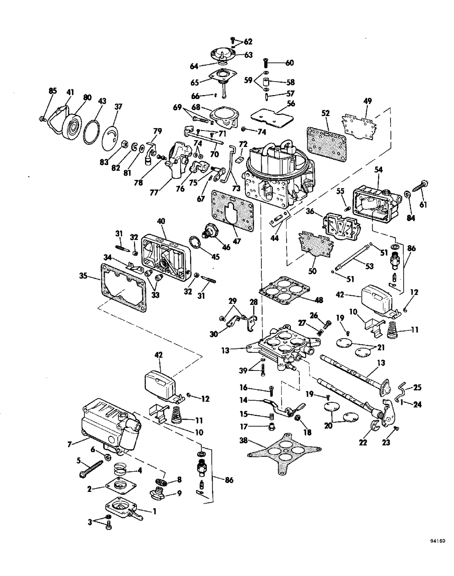 CARBURETOR GROUP 250 MODEL