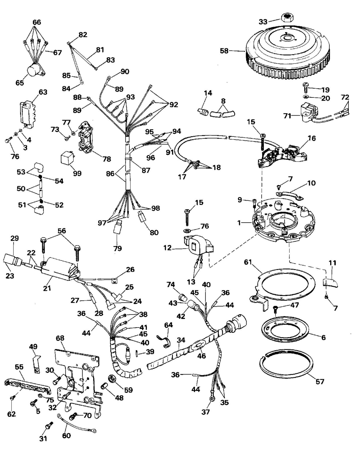 IGNITION SYSTEM - 25 ELECTRIC START AND TL MODELS ONLY