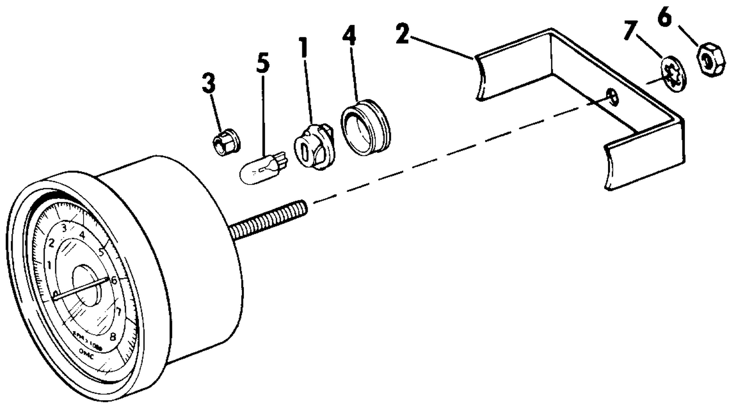 TACHOMETER KIT - FLUSH MOUNT
