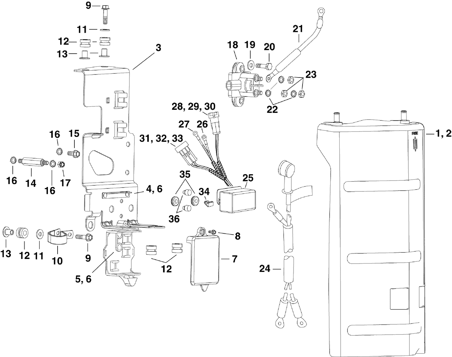 ELECTRICAL BRACKET & COMPONENTS