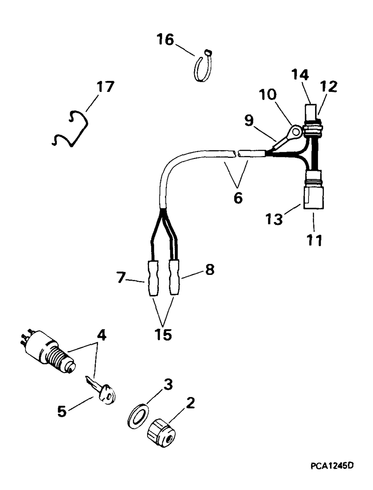 IGNITION SWITCH KIT -- 25, 35 ROPE (3-CYLINDER)