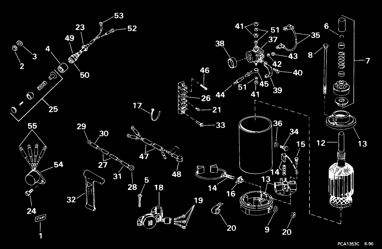 TILLER ELECTRIC STARTING KIT -- 40, 50