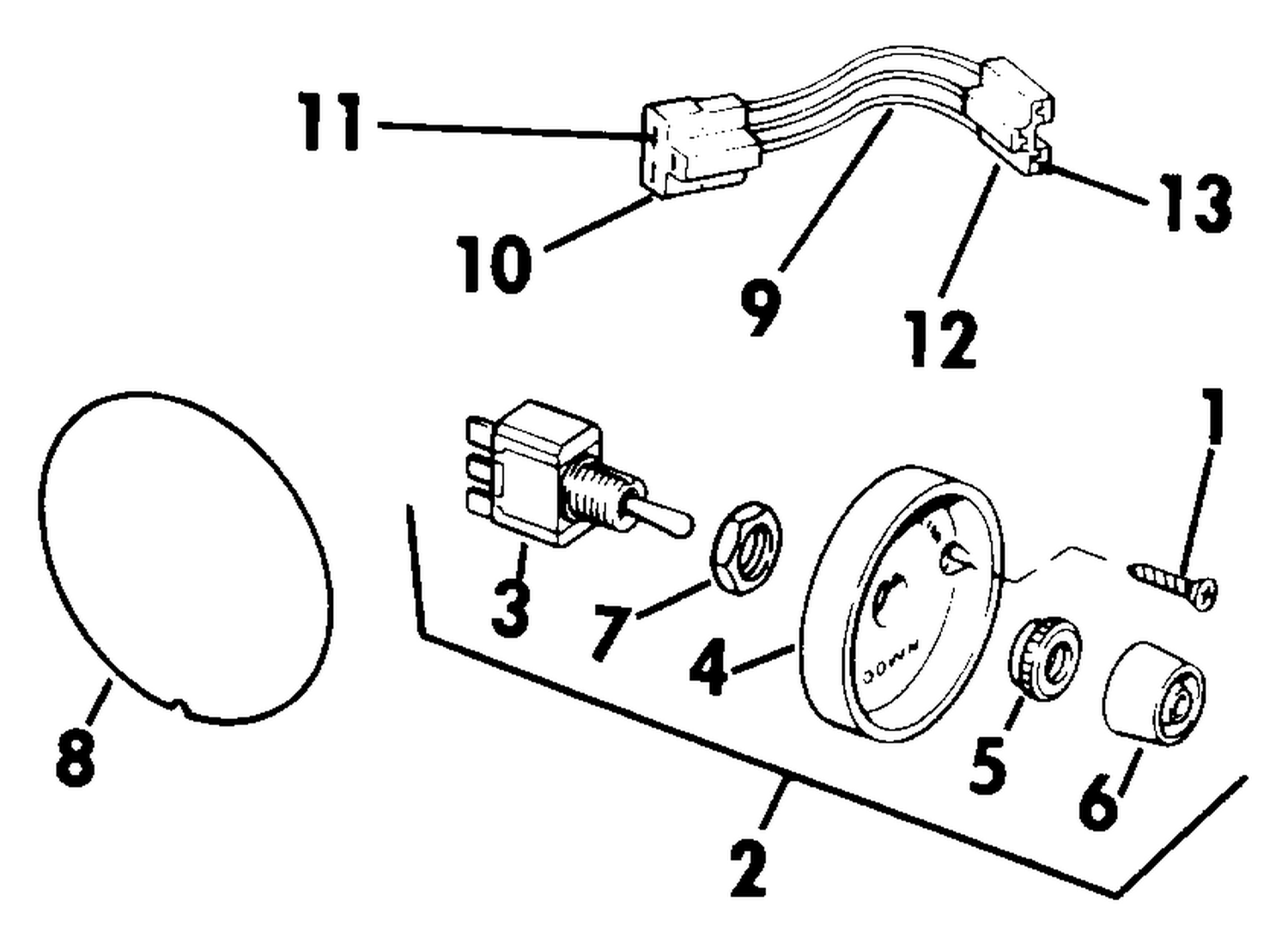 TRIM/TILT SWITCH CONVERSION KIT P/N 174290