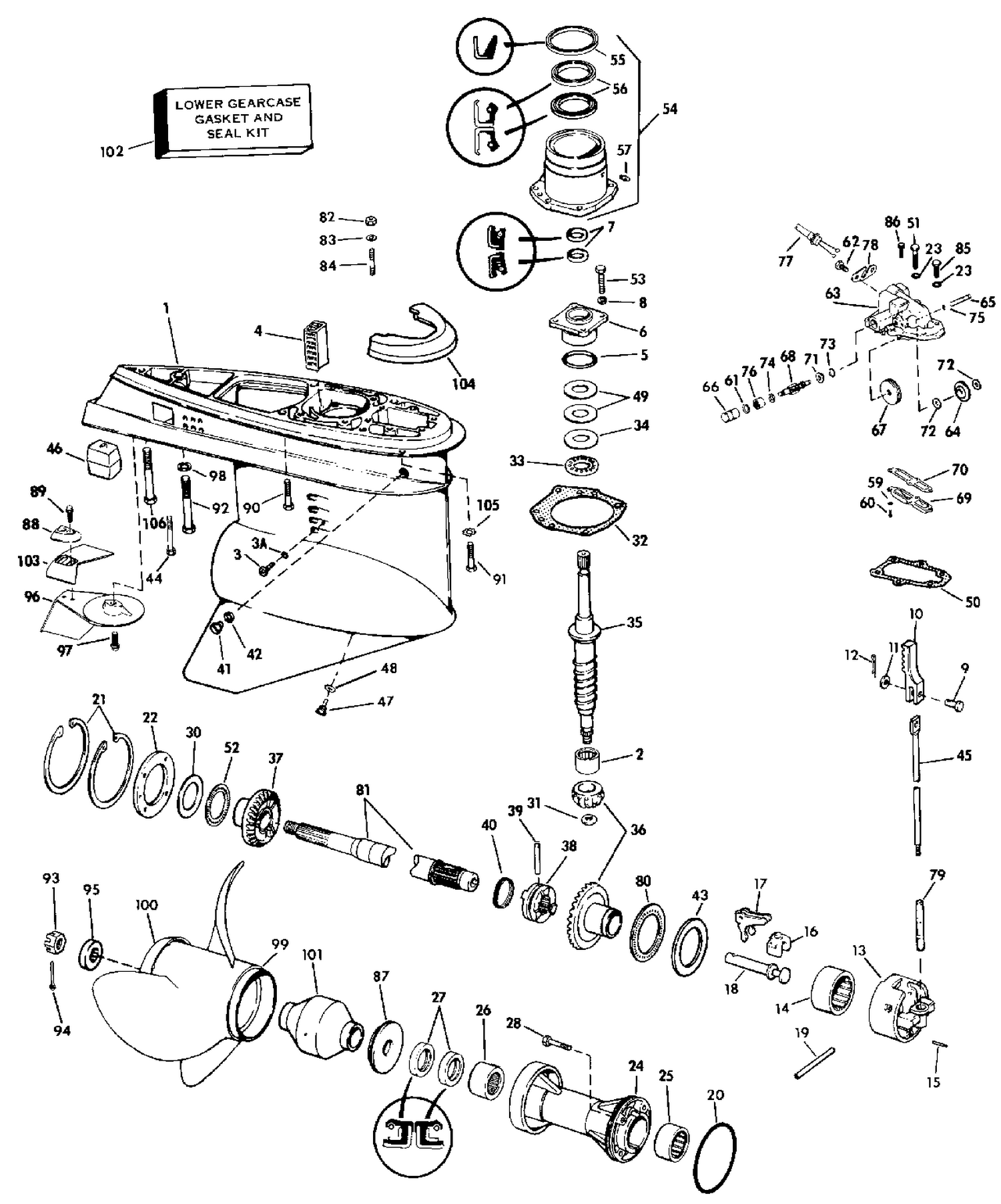 LOWER GEARCASE GROUP