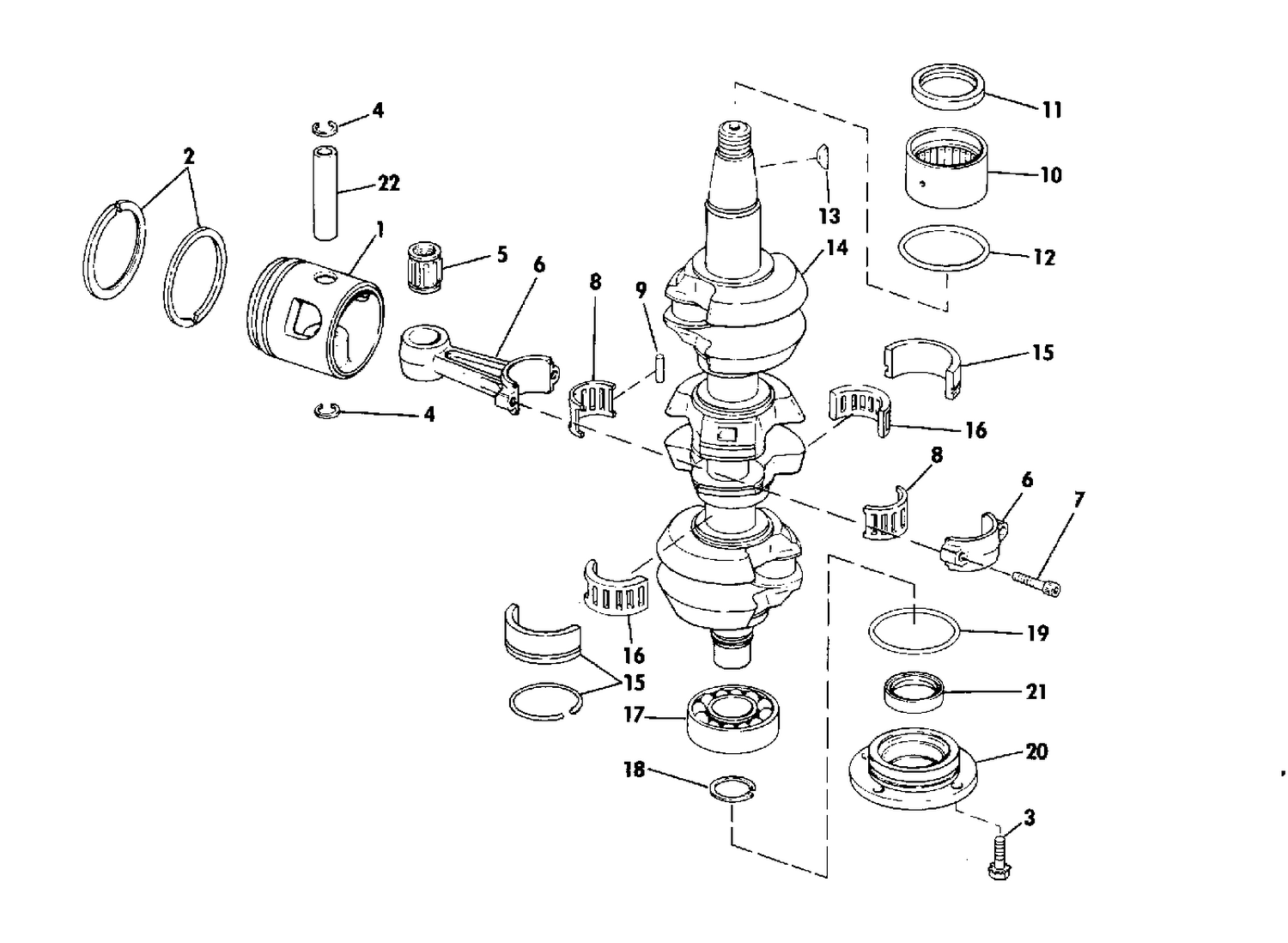 CRANKSHAFT AND PISTON