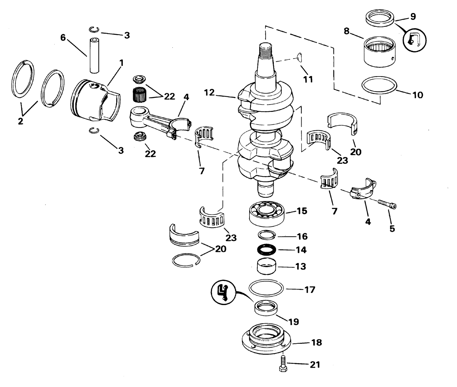 CRANKSHAFT & PISTON