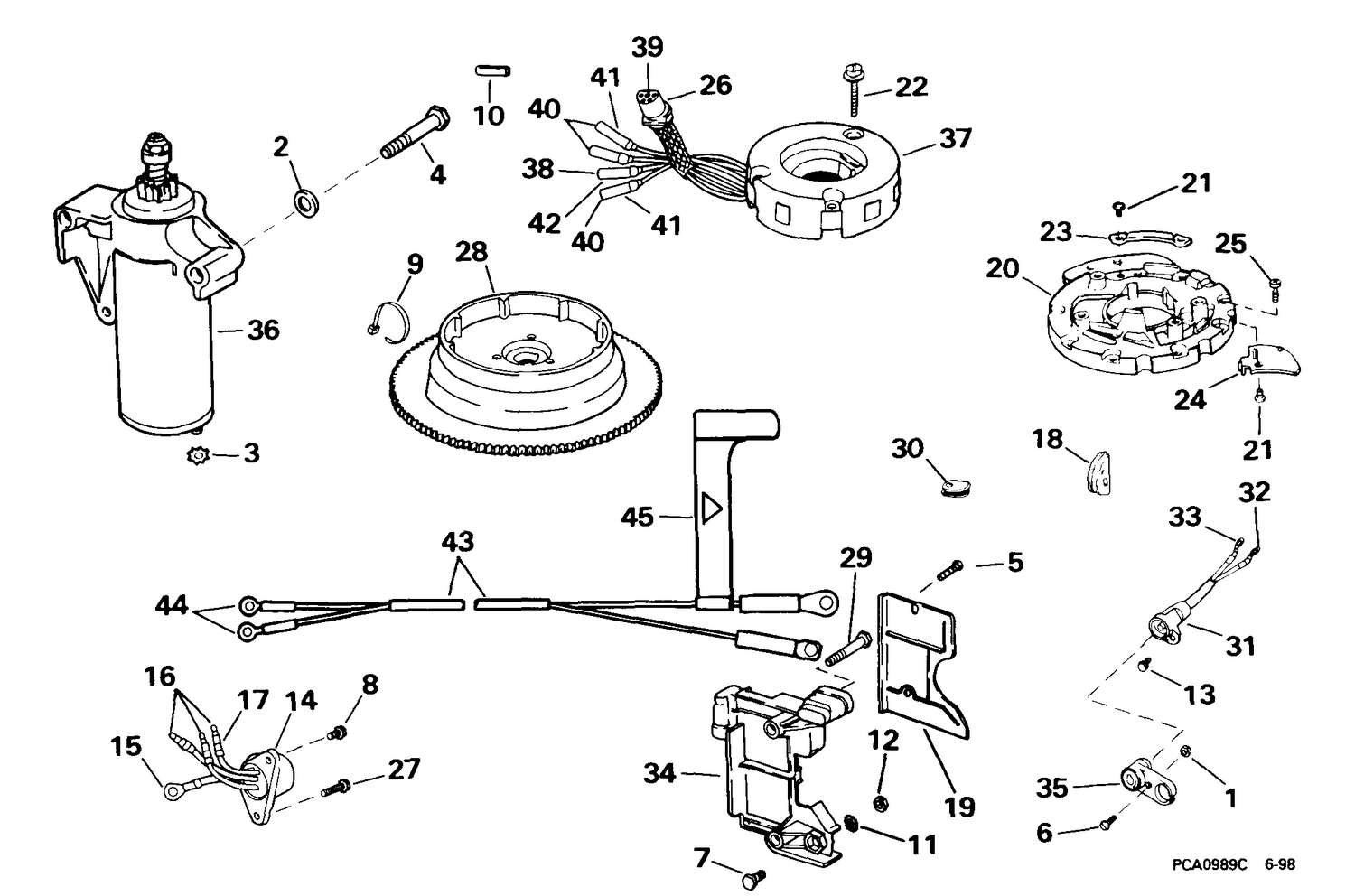TILLER ELECTRIC STARTING KIT -- 9.9, 15 (2-STROKE)