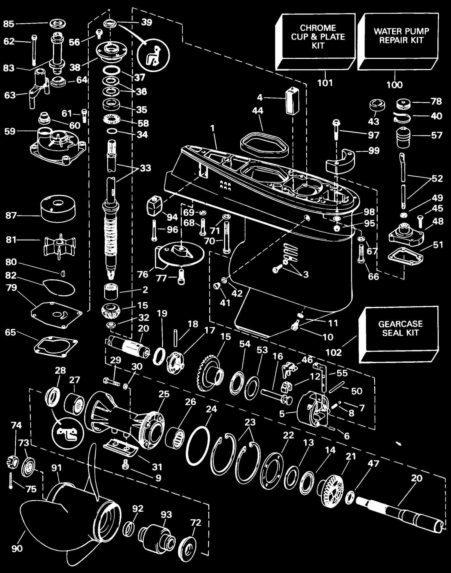 GEARCASE -- T2 & M2 MODELS ONLY