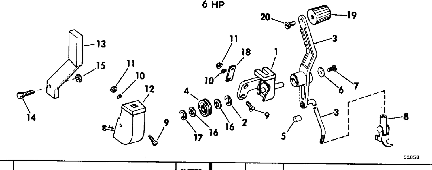TOP MOUNT CONTROL KIT 6 HP