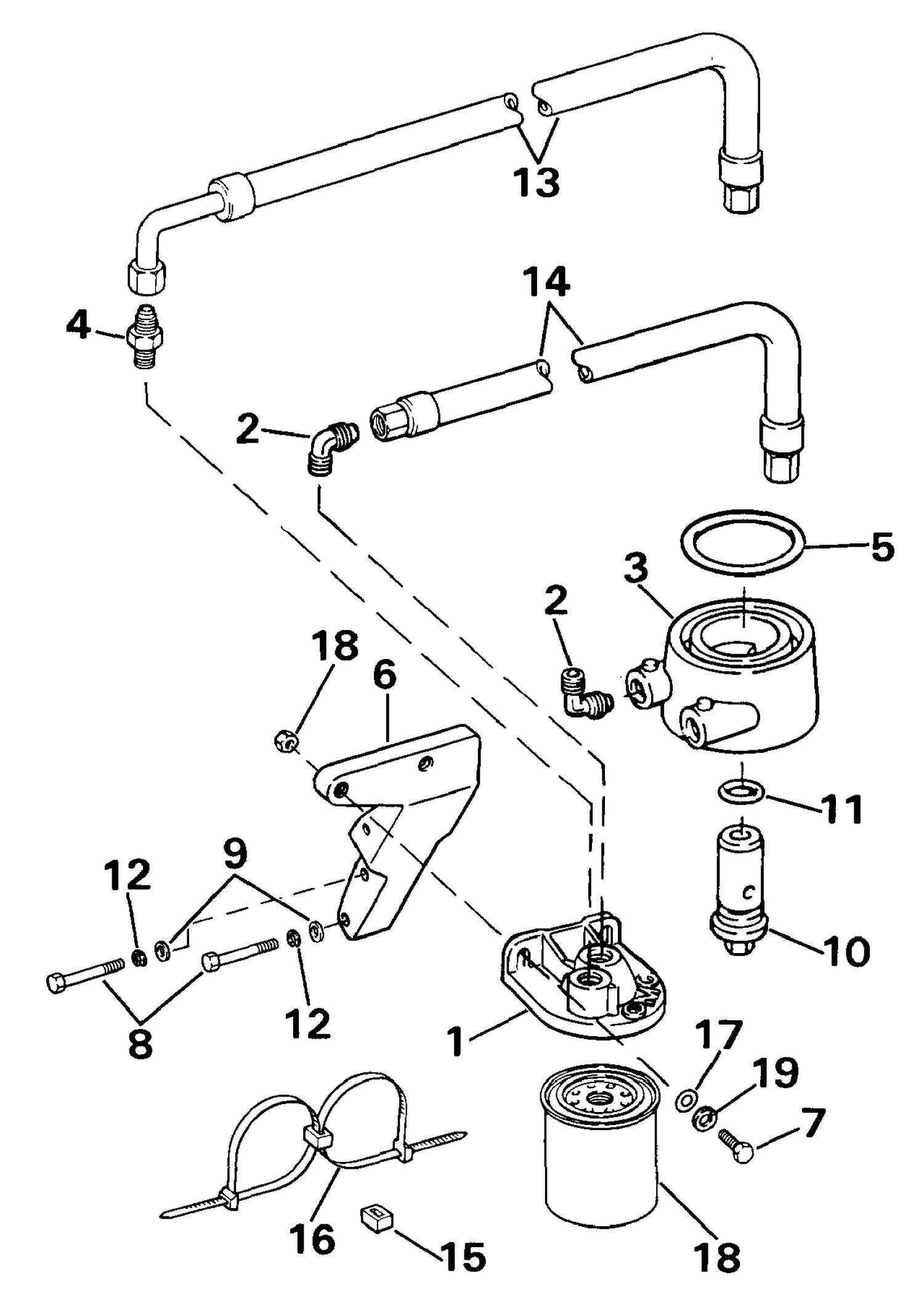 OIL SYSTEM (4.3 LITRE H.O. 4V MODELS ONLY)