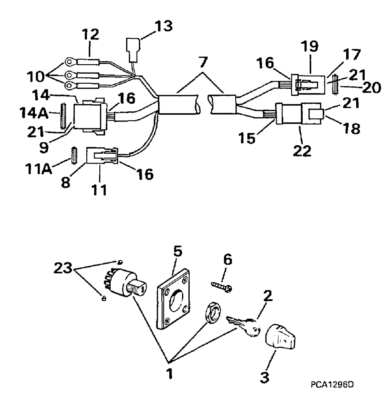 IGNITION SWITCH & CABLE -- 40TE, 40TTL