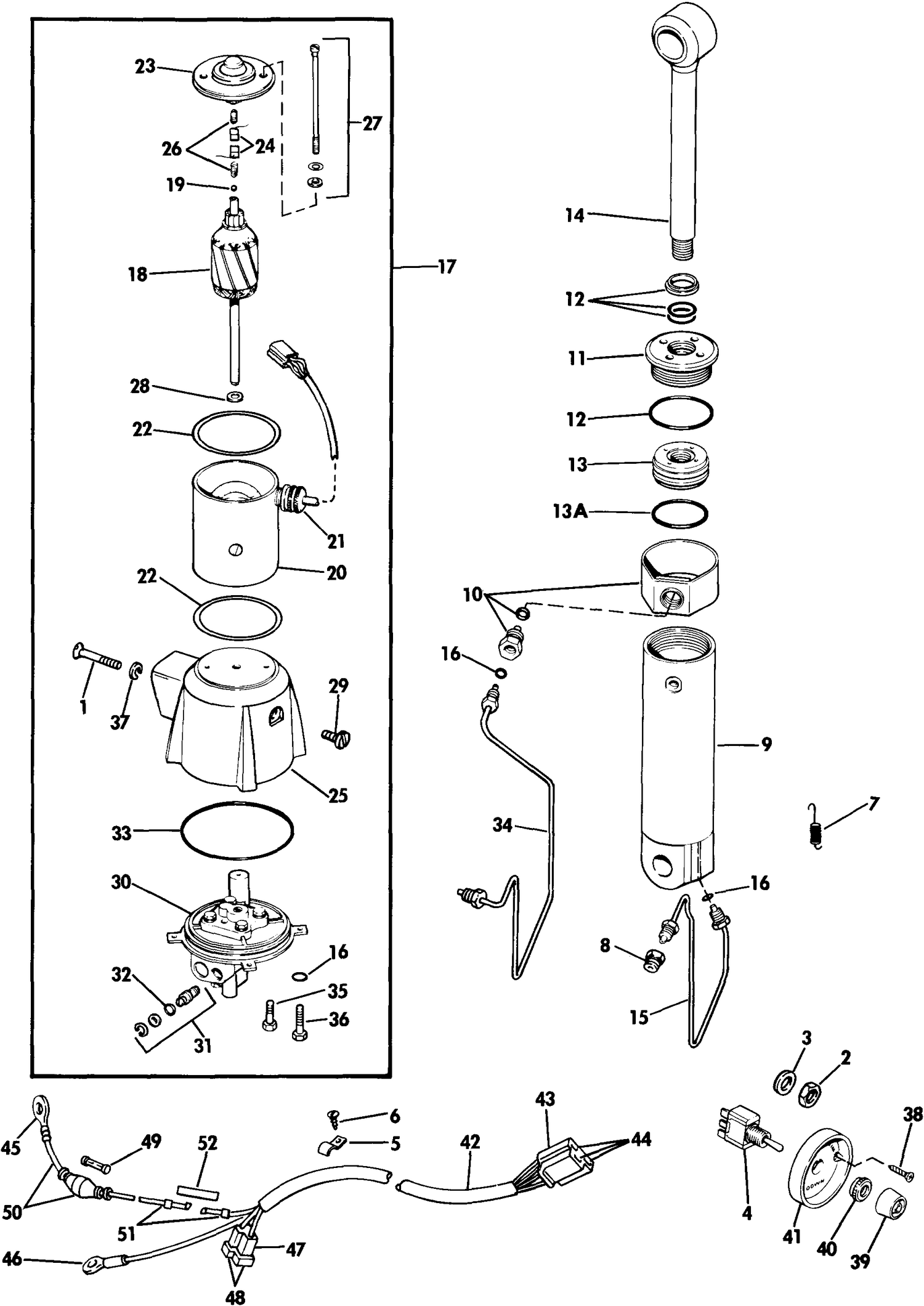 POWER TILT KIT ASSEMBLY 65 THRU 115