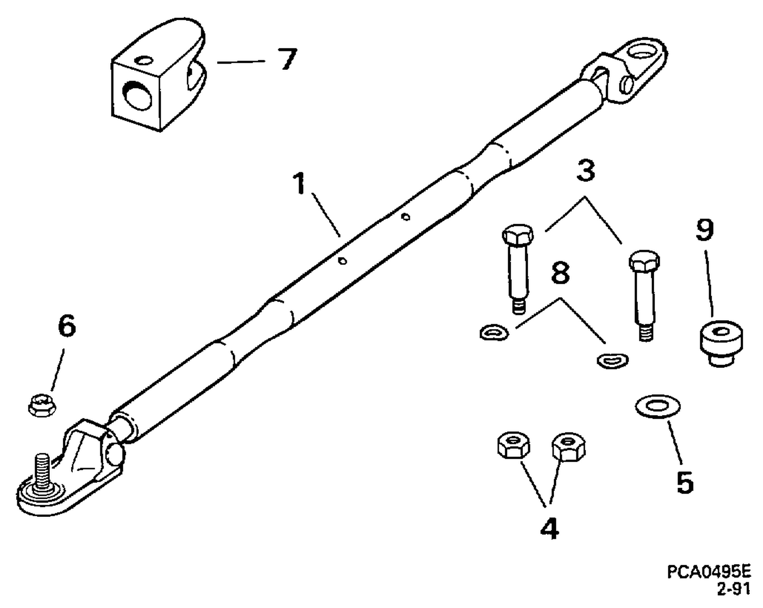 ADJUST. TIE BAR KIT-V6 DUAL ENG PWR STRG TO COUNTER ROTATION