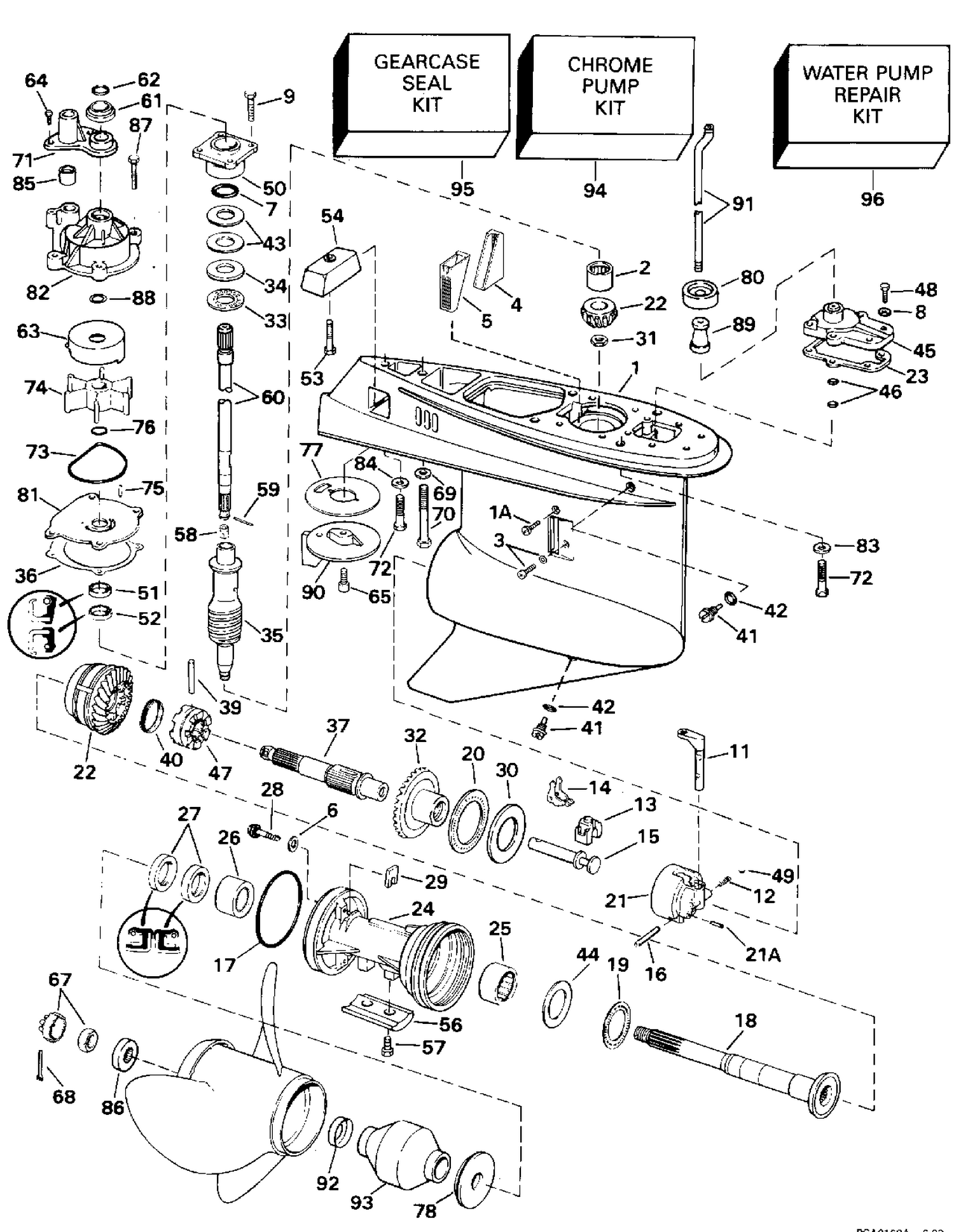 GEARCASE - COUNTER ROTATION