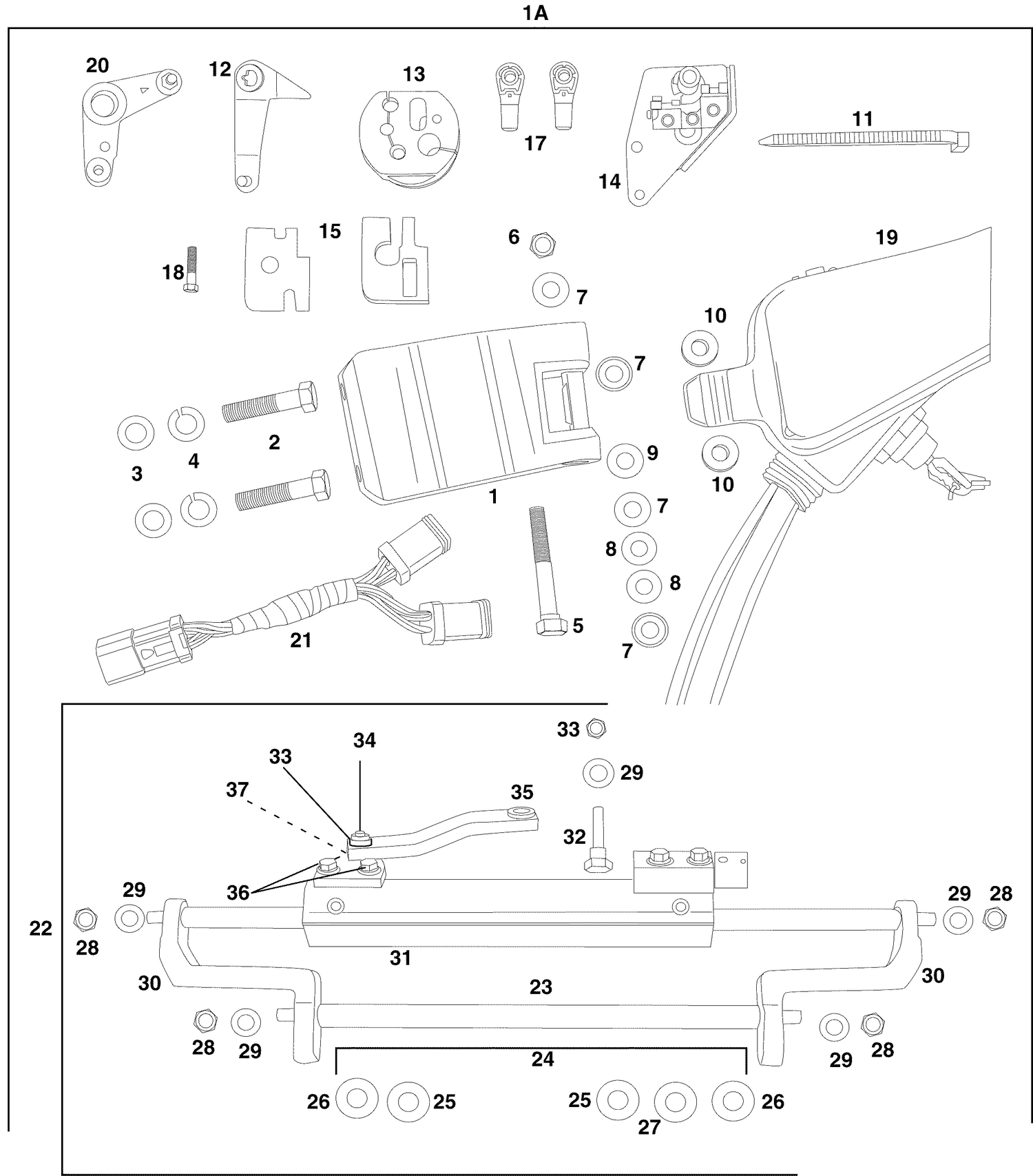 TILLER UPGRADE KIT (90, 115 ONLY)