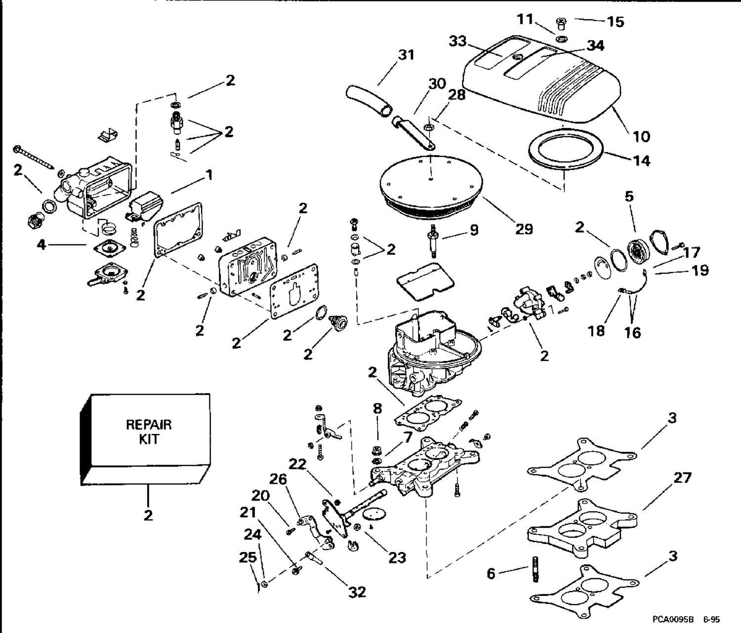 CARBURETOR - 2V MODELS