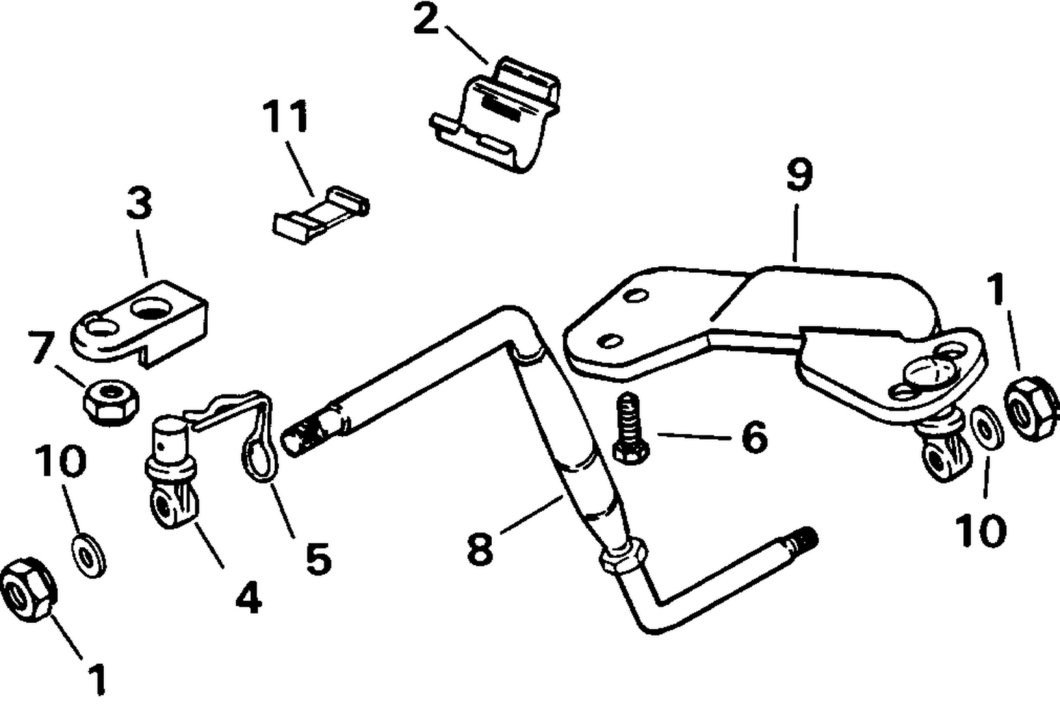 STEERING BAR KIT, AUXILIARY MOTOR - 5, 6, 8