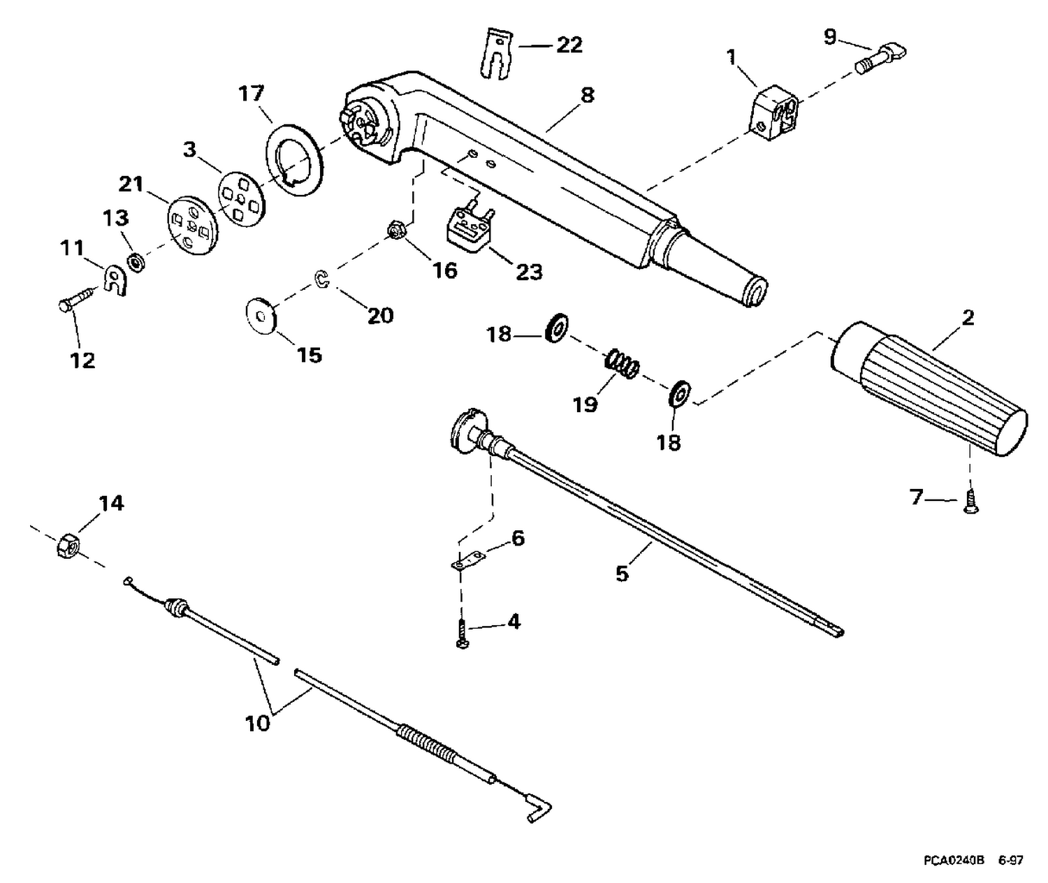 TILLER ARM