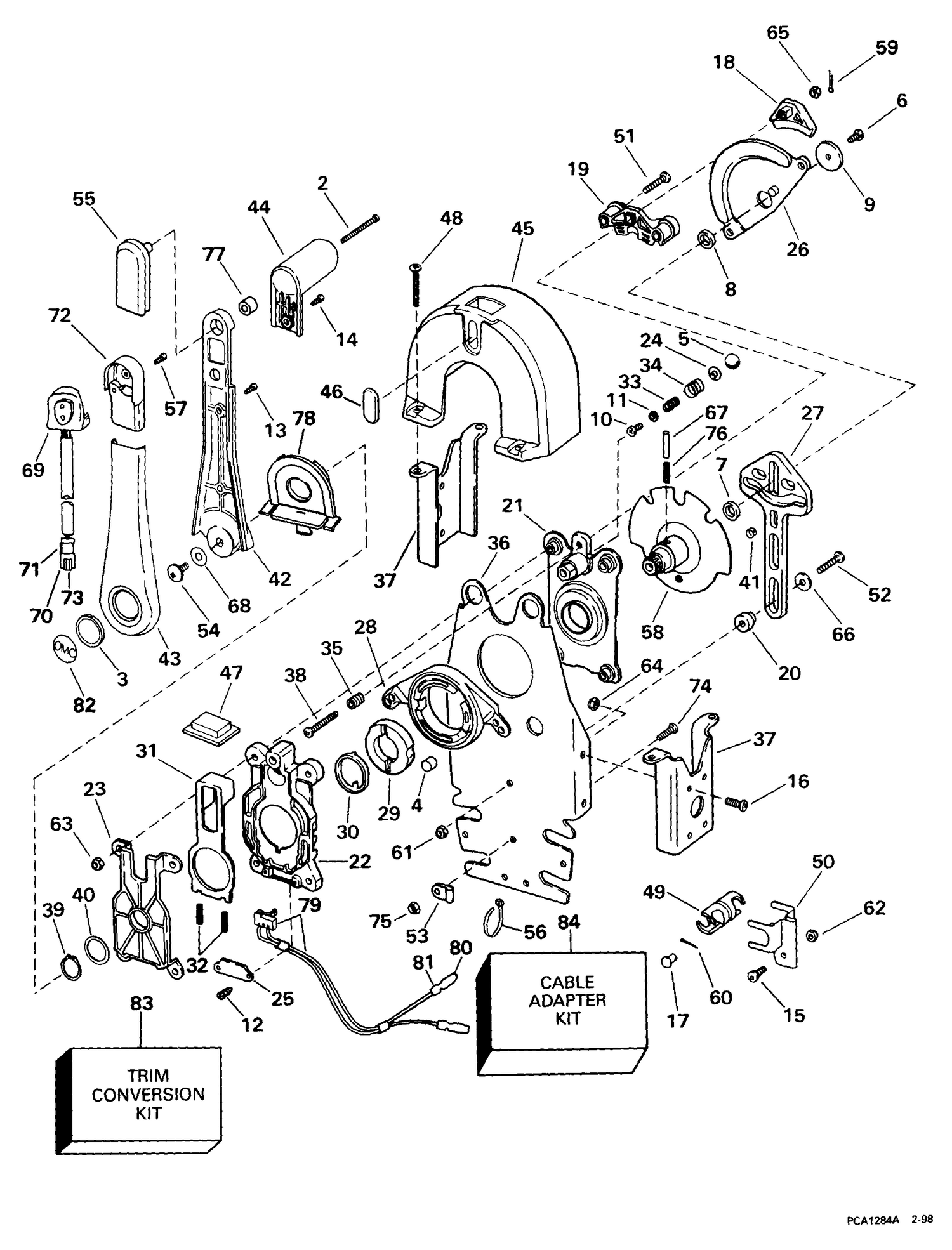 REMOTE CONTROL -- BINNACLE -- SINGLE LEVER