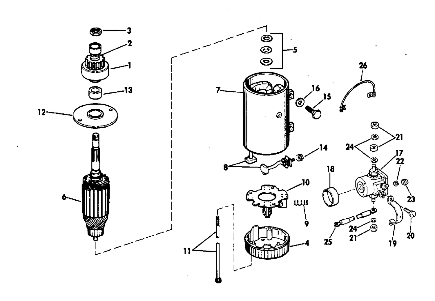 ELECTRIC STARTER AND SOLENOID PRESTOLITE MODELS MGD-4110